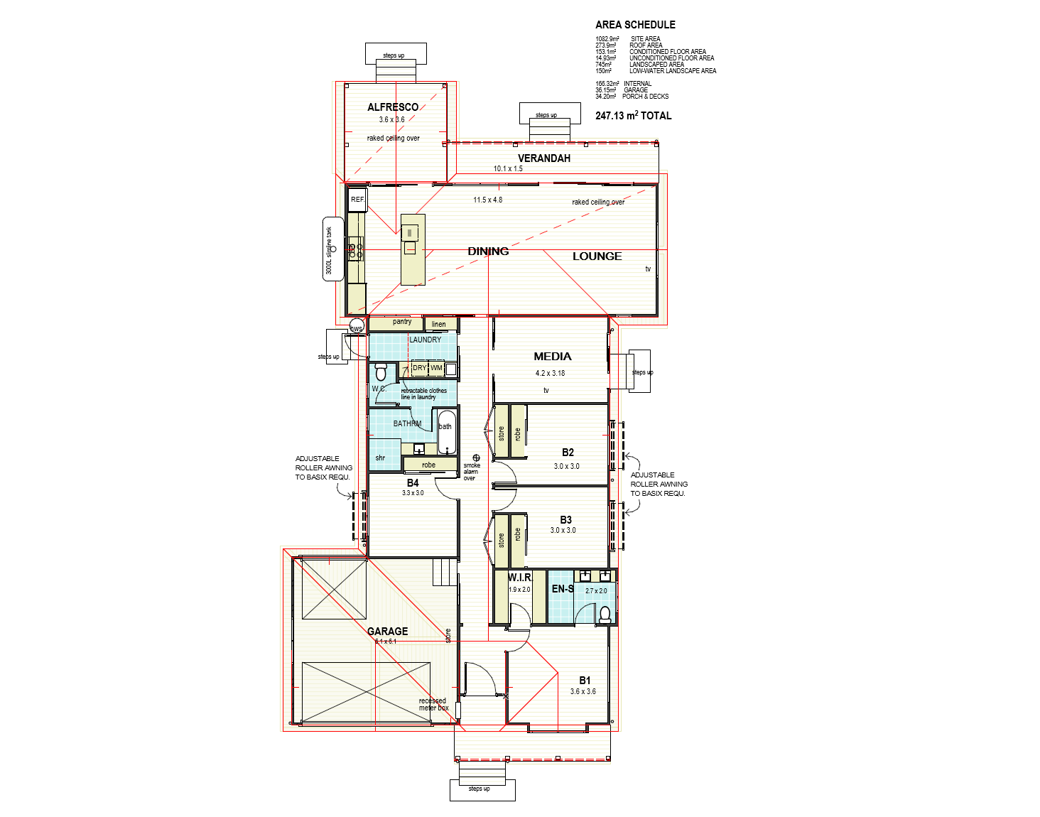 Coastal Hamptons Home, Floor Plan