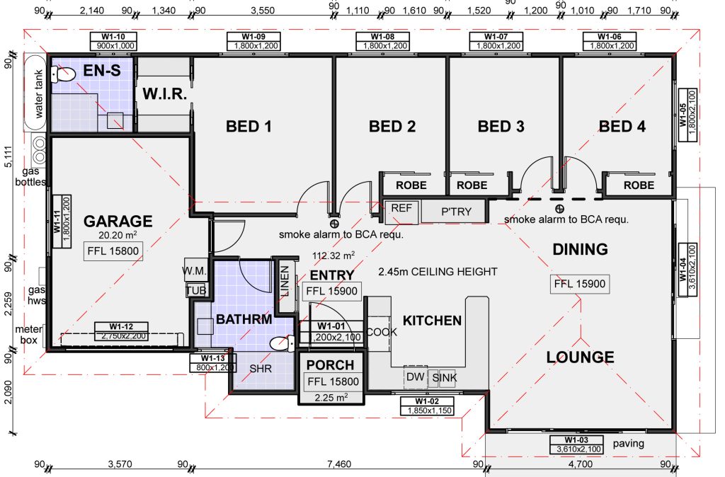 Floor Plan of Oxley Grove, Unit 1, Dual Occupancy