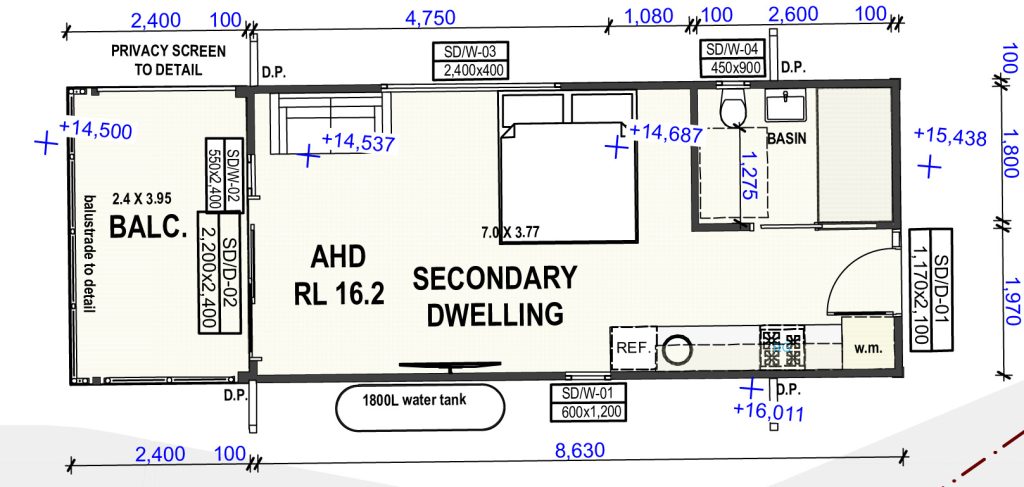 Floor Plan of Pink Door Studio